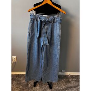 Zara Blue Wide Leg Jeans